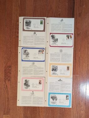 USPS January - February 1984 First Day Cover Stamp Letter + Inserts Album Pages